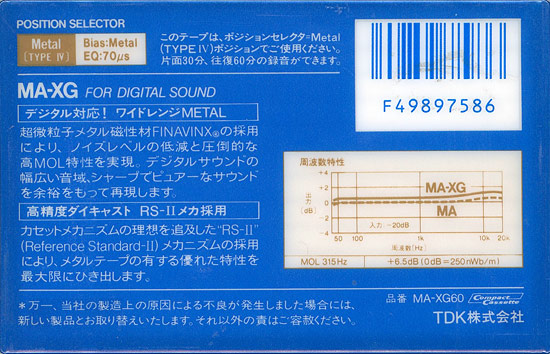 TDK - 激レアカセットテープ！MA-XG 46の+stbp.com.br