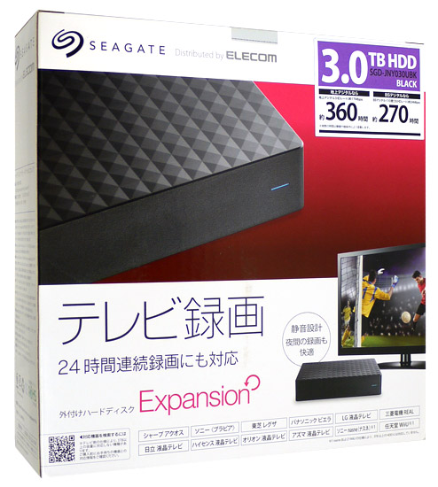 外付けハードディスクSEAGATE 外付けハードディスク SGD-JNY030UBK 3TB