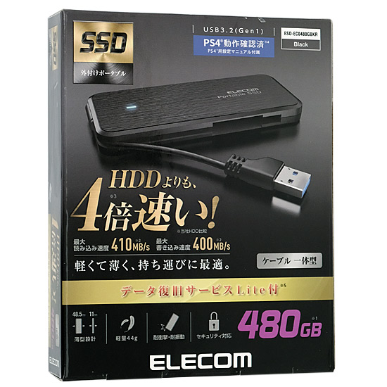 読み出し【新品未開封品】ESD-EC0480GBKR ブラック.