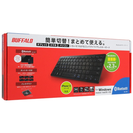 Buffalo bluetoothキーボード BSKBB310BK - PC/タブレット