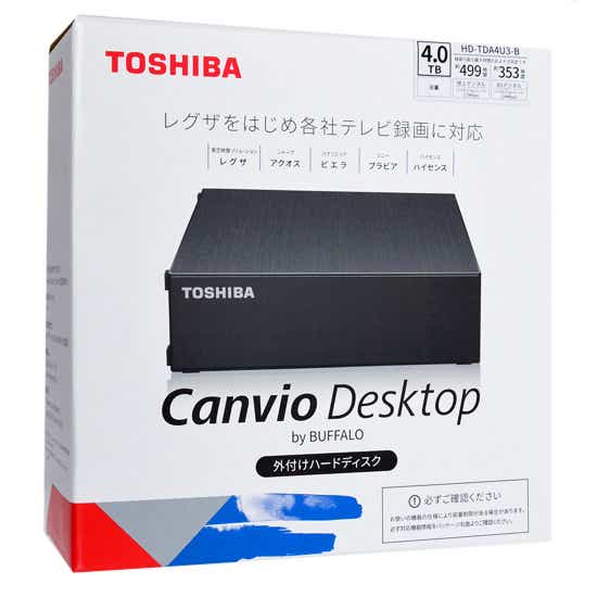 送料無料】TOSHIBA CANVIO DESKTOP HD-TDA4U3-B ブラック 4TB