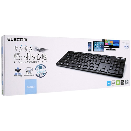 bn:0]【送料無料】ELECOM Bluetooth 薄型フルキーボード TK-FBM120KBK ブラック: オンラインショッピングエクセラー  JRE MALL店｜JRE MALL
