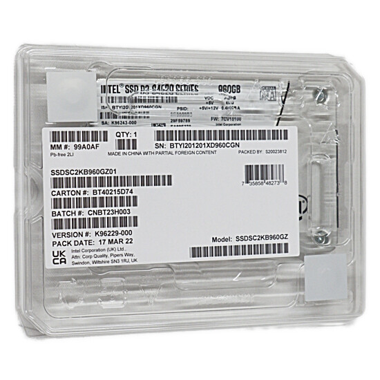 Solidigm SSD D3-S4520 SSDSC2KB960GZ01 960GBSSDSC2KB960G801 ...