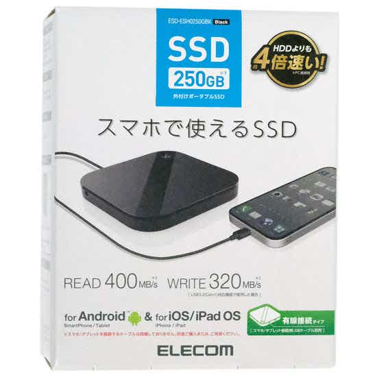 送料無料】ELECOM スマートフォン用外付けバックアップSSD ESD ...