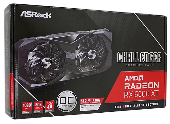 送料無料】ASRock製グラボ Radeon RX 6600 XT Challenger D 8GB OC 