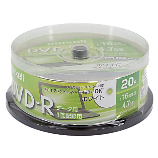 送料無料】maxell データ用DVD-R DR47PWE.20SP DVD-R 16倍速 20枚組