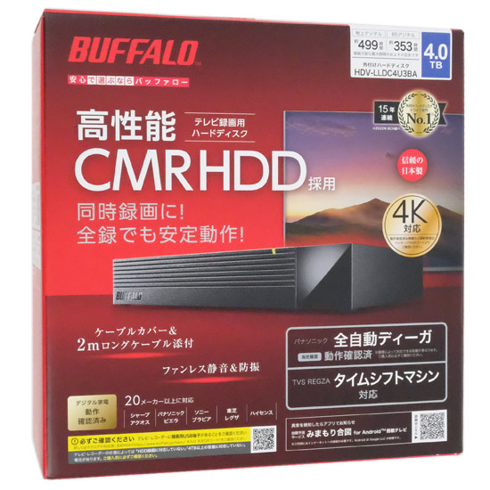 BUFFALO 外付けHDD HDV-LLDC4U3BA 4TB型番 - PC周辺機器