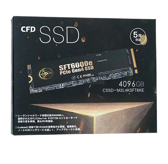 CFD　M.2 NVMe SSD SFT6000e CSSD-M2L4KSFT6KE　4096GB
