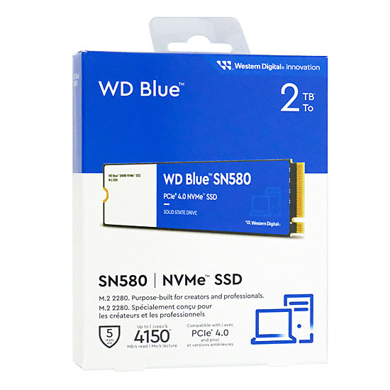 送料無料】Western Digital製 SSD WD Blue SN580 NVMe WDS200T3B0E 2TB ...