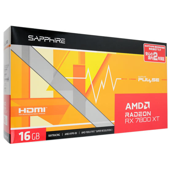 送料無料】SAPPHIRE PULSE Radeon RX 7800 XT GAMING 16GB GDDR6 11330 ...