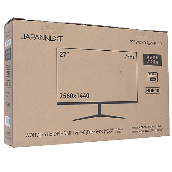 送料無料】JAPANNEXT 27型 液晶モニター JN-IPS27WQHDR-C65W