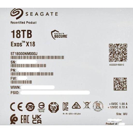 送料無料】SEAGATE製HDD ST18000NM000J 18TB SATA600 7200: オンライン ...