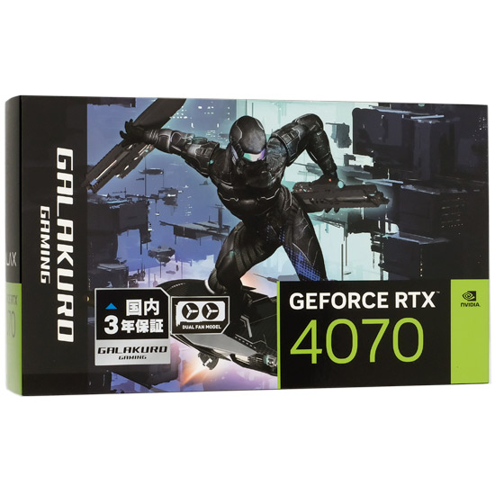 送料無料】玄人志向グラボ GALAKURO GAMING GG-RTX4070-E12GB/DF