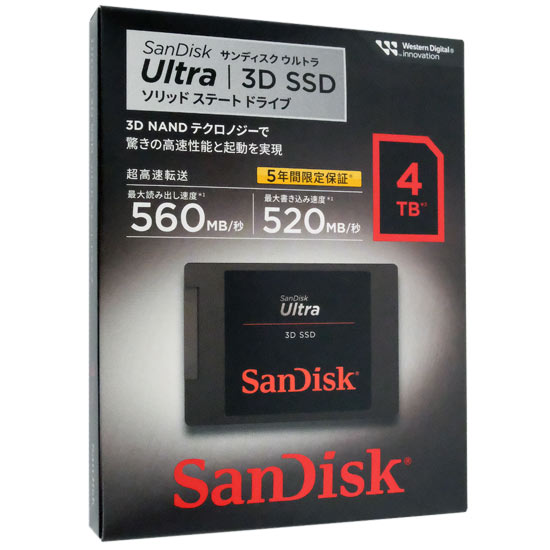 人気もの送料込 SanDisk サンディスク SSD Ultra 3D 2TB 内蔵型SSD