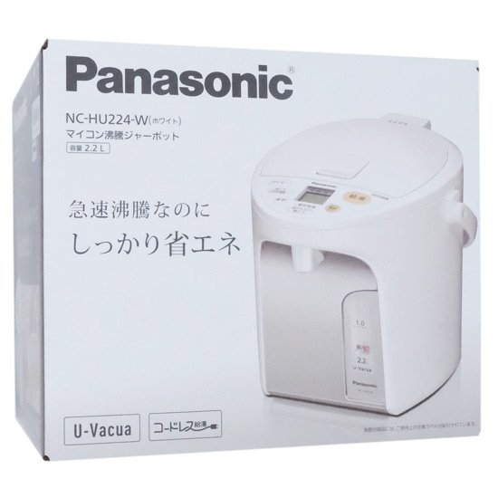 送料無料】Panasonic マイコン沸騰ジャーポット NC-HU224-W