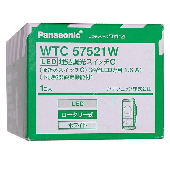 送料無料】Panasonic 配線器具 埋込調光スイッチC WTC57521W ...