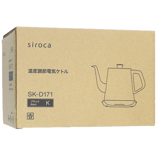 送料無料】siroca 温度調節電気ケトル 0.8L SK-D171 ブラック