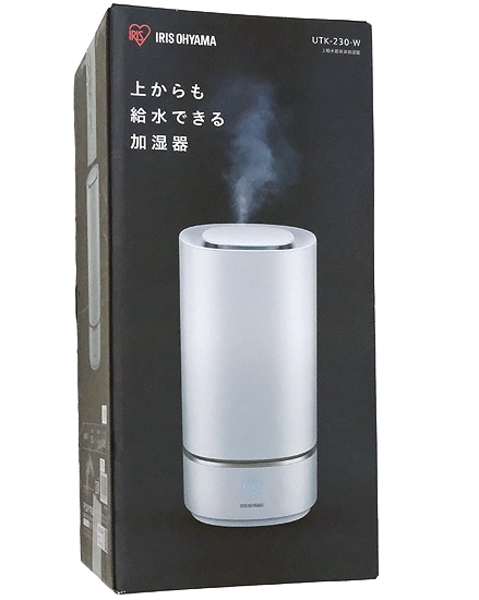 送料無料】アイリスオーヤマ 上給水超音波加湿器 UTK-230-W ホワイト