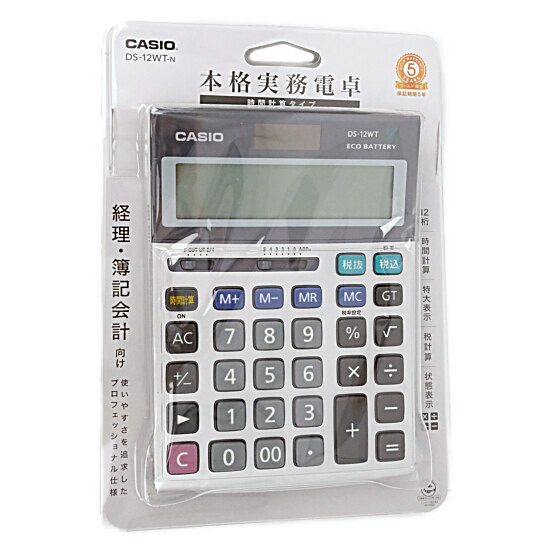 送料無料】CASIO製 実務電卓 12桁 DS-12WT-N: オンラインショッピング