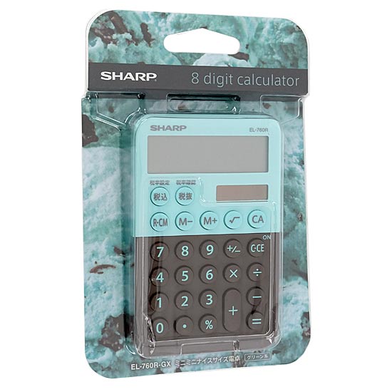 SHARP カラー・デザイン電卓 8桁 EL-760R-GX グリーン: オンライン ...