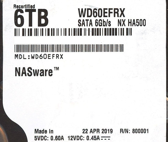 送料無料】Western Digital製HDD WD60EFRX 6TB SATA600: オンライン ...