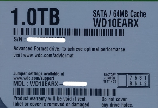 送料無料】Western Digital製HDD WD10EARX 1TB SATA600: オンライン ...