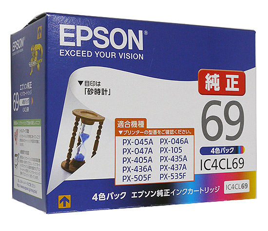 送料無料】EPSON純正品 インクカートリッジIC4CL69 (4色パック