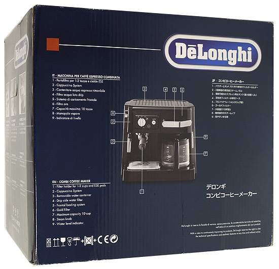 送料無料】DeLonghi コンビ・コーヒーメーカー BCO410J-B: オンライン