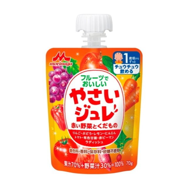 ◇森永乳業 フルーツでおいしいやさいジュレ 赤い野菜とくだもの 70g【6個セット】: サンドラッグe-shop｜JRE MALL