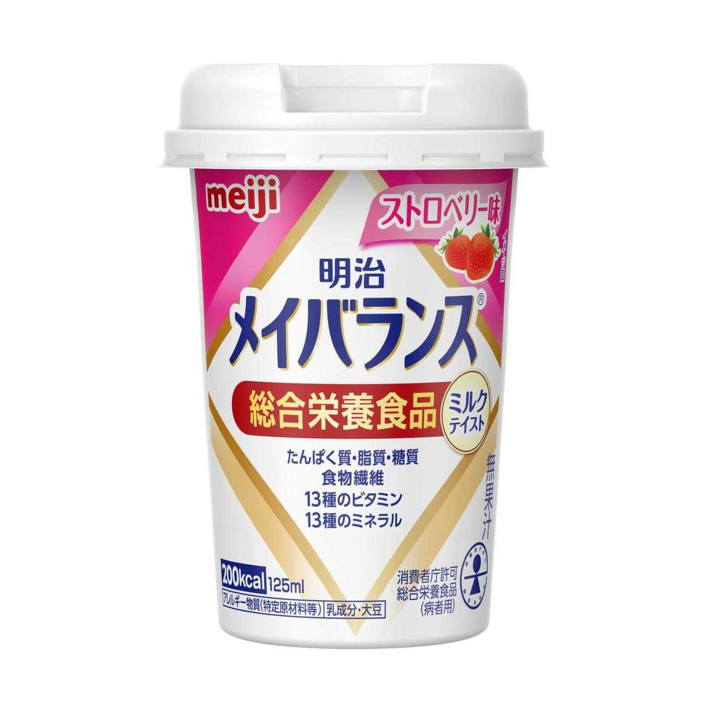 ◇明治 メイバランスMiniカップ ストロベリー味 125ml【12個セット