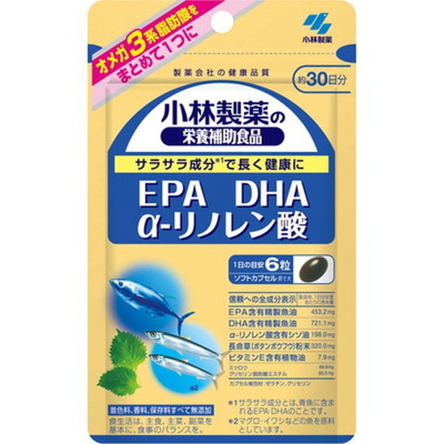 ◇小林製薬 DHAEPAα-リノレン酸 180粒: サンドラッグe-shop｜JRE MALL