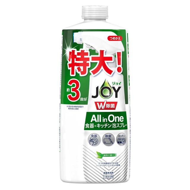 P＆G 除菌 ジョイ ミラクル泡スプレー 緑茶の香り 詰替 3回分 630mL