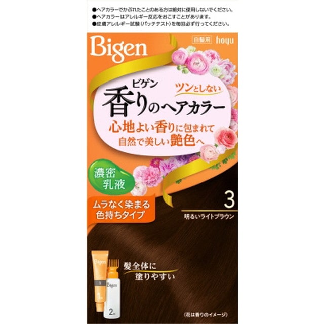 医薬部外品】ビゲン 香りのヘアカラー 乳液 3 明るいライトブラウン 40g＋60ml: サンドラッグe-shop｜JRE MALL