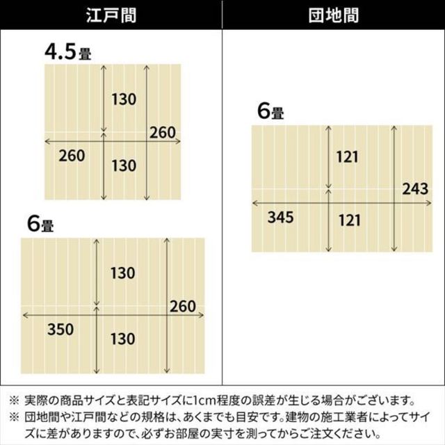 期間限定P5倍！6日まで／ウッドフローリングカーペット 6畳 団地間