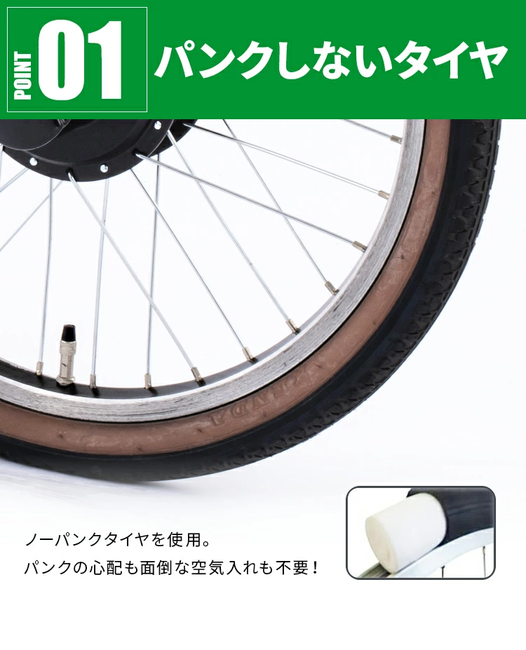 電動自転車 ノーパンク折畳電動自転車 20インチ 8AH TDN-206LNXｰNYB