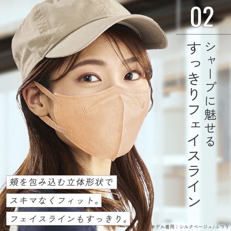 DAILY FIT MASK 立体 ふつうサイズ 5枚入 RK-F5SUB ペールベージュ