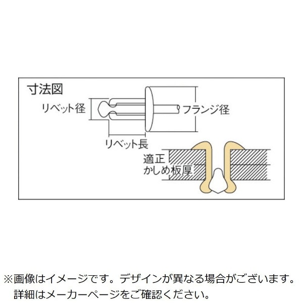 ブラインドリベットエコBOX（100本入）ステンレス/スティール8-8