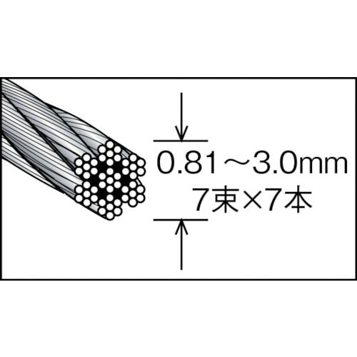 ステンレスワイヤーロープ 2.0mm×100m TSY20100(TSY20100