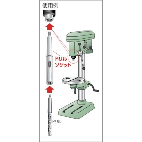 ドリルソケット焼入研磨品 ロング MT3XMT4 首下200mm TDCL34200