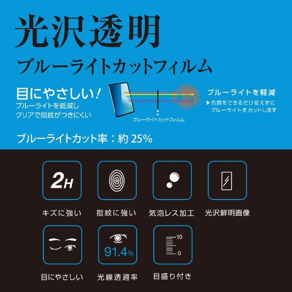 まとめ) ナカバヤシ透明ブルーライトカットフィルム ノートPC 11.6