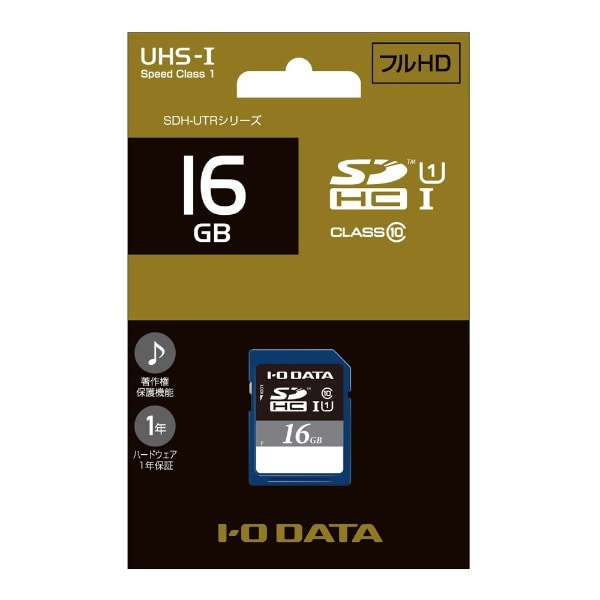 未使用品】 I-O DATA SDカード 16GB Class10対応 SDHCカード アイオー