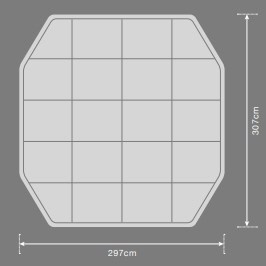 ランドブリーズPro.4 インナーマット(307×297cm/4.7kg） TM-644(グレー