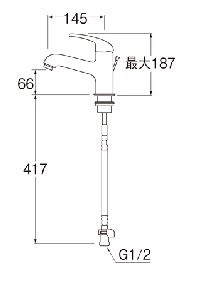 シングルワンホール洗面混合栓 K4710PJV-13(K4710PJV13): ビックカメラ