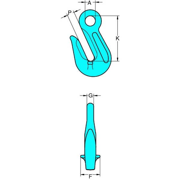 YOKE G-100グラブフック アイタイプ 使用荷重10T-