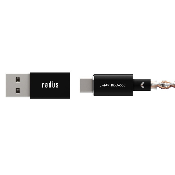小型ポータブル DAC アンプ (USB Type C φ3.5 mm jack) ブラック RK