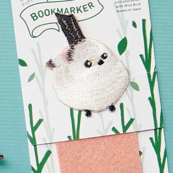 しおり〕BIRD BOOKMARKER 刺繍しおり [35ｘ130mm /1個] シマエナガ