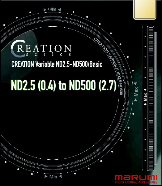 82mm CREATION VARIABLE ND2.5-ND500/B 【可変ND】(82MMCREATIONVARIB