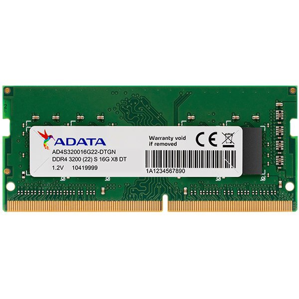 増設メモリ ノート用 DDR4-3200 PC4-25600 260PIN AD4S320016G22-DTGN