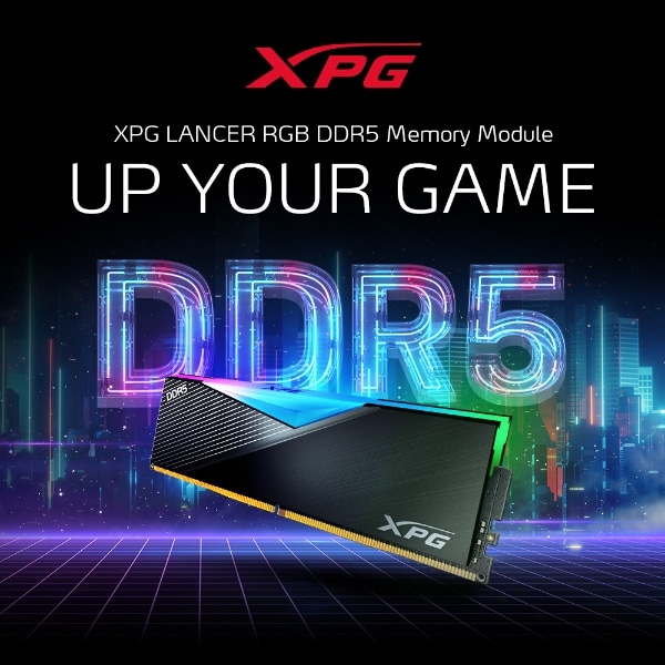 増設メモリ XPG LANCER RGB DDR5-5200 ブラック AX5U5200C3816G