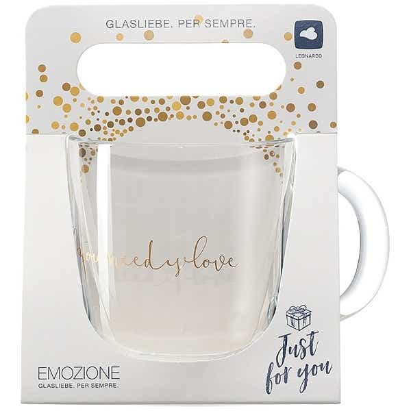 耐熱コーヒーマグカップ4P all you need is love400ml Emozione 046451